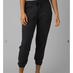 PrAna Cozy Up Ankle jogger in olive green.